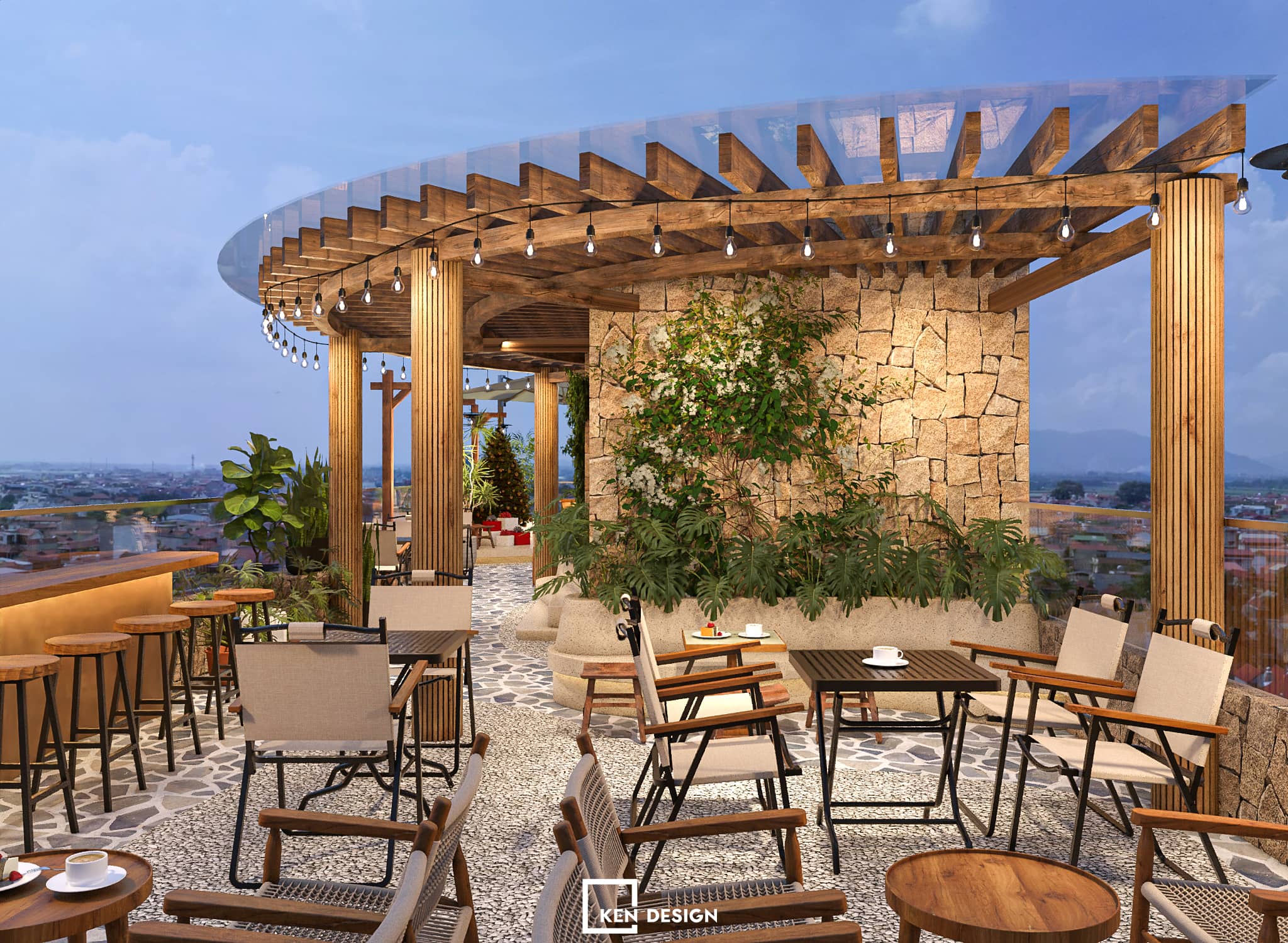 Thiết kế quán Win Lucky coffee & tea